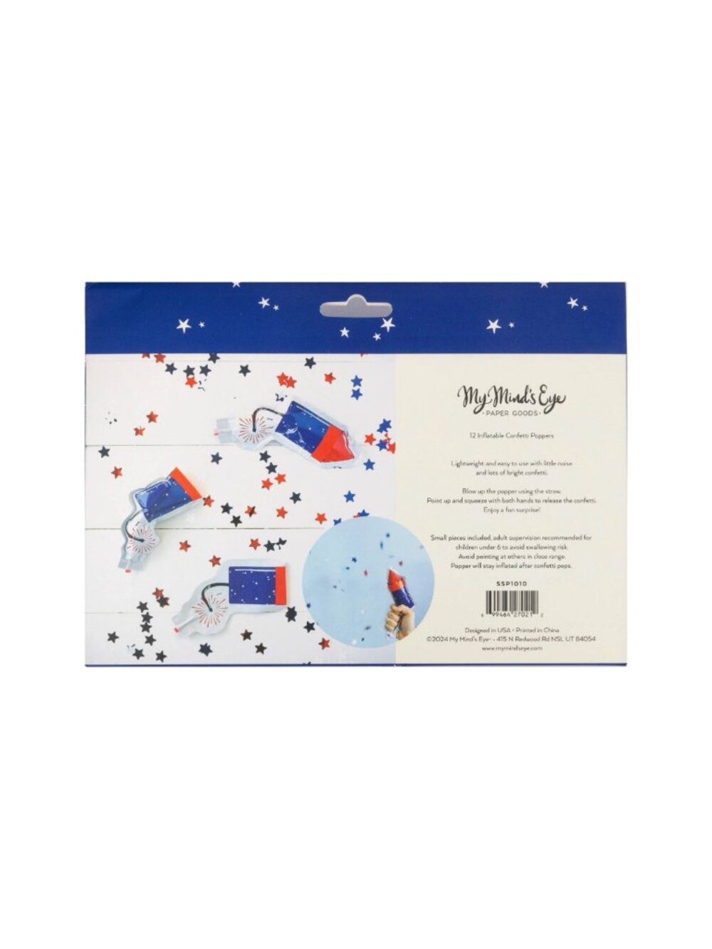 Inflatable Confetti Poppers, 12 Count - Picture 3 of 4